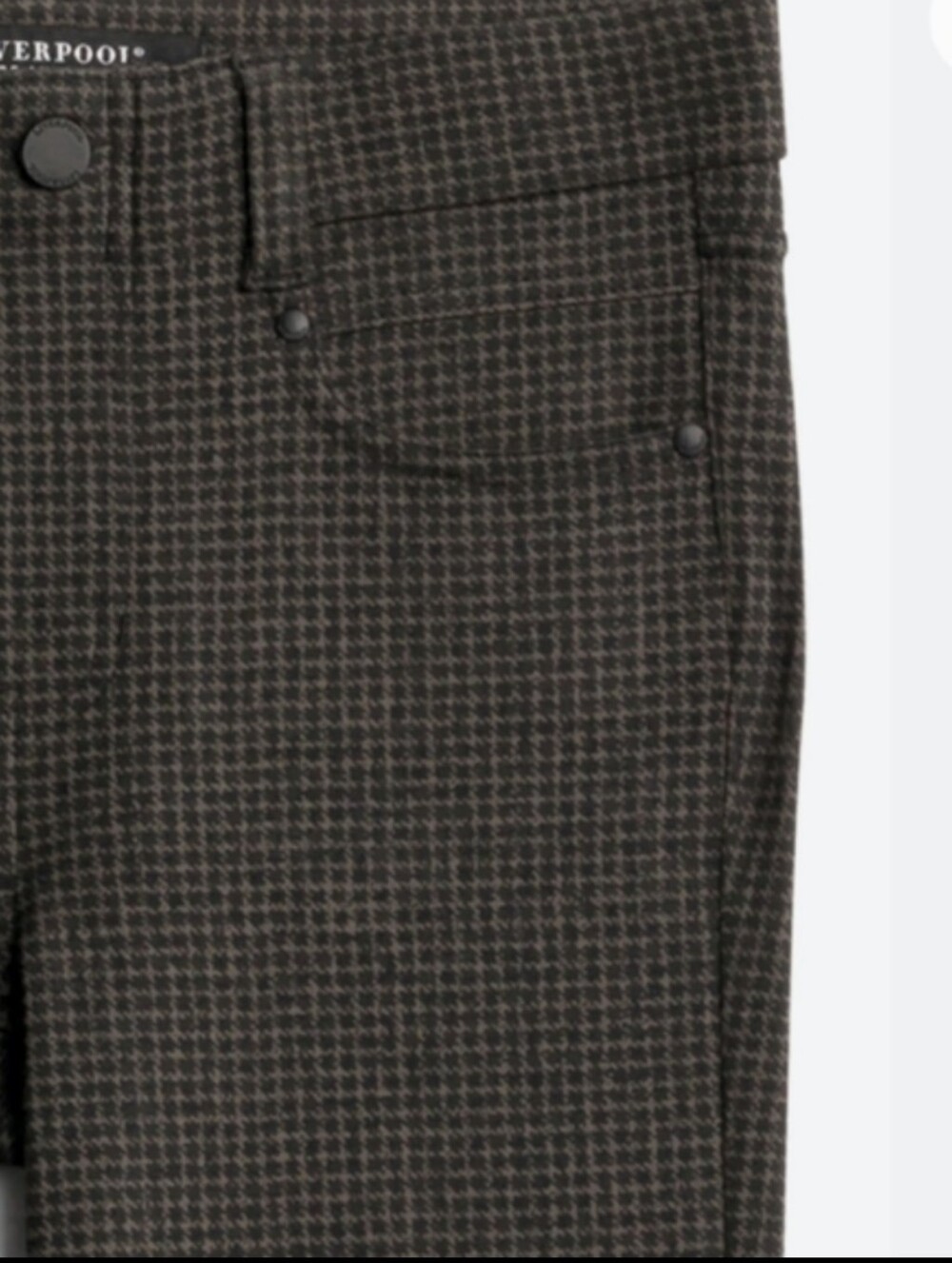 Liverpool Gia Skinny Ponte Pants - Olive/Black Checkered Size 6